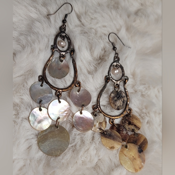 Statement Shell Earrings - Picture 7 of 9